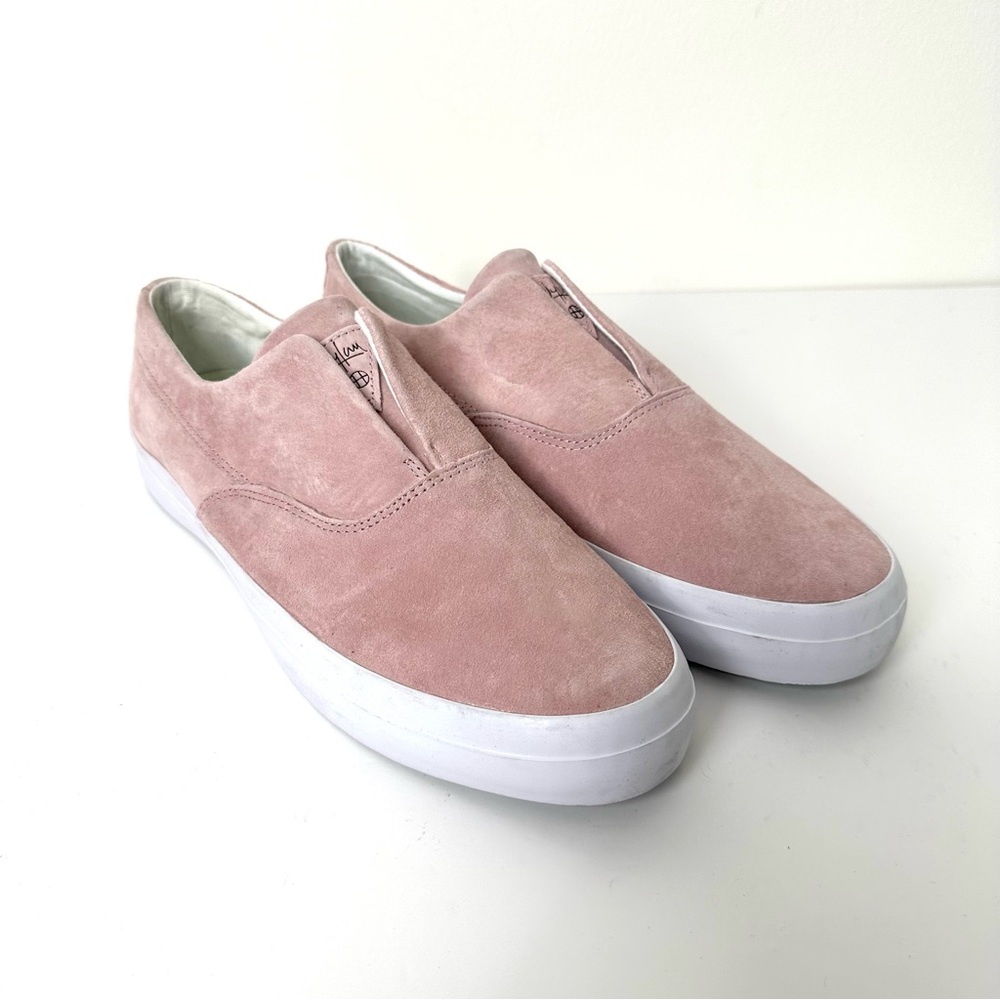 HUF Dylan Baby Pink Suede Canvas Suede Slip On Comfort Normcore Skate Shoes